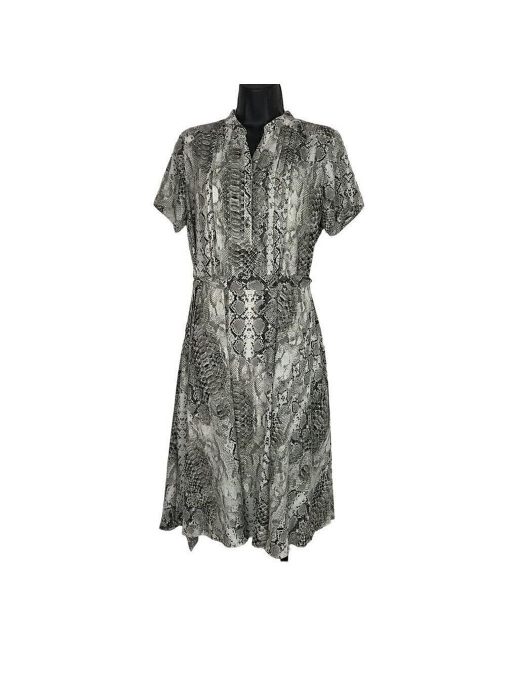 NANETTE Lepore Snakeskin Print Short Sleeved Dress Size 6